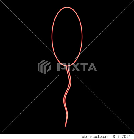Neon sperm red color vector illustration flat  81737095