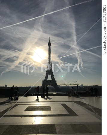 Monochrome Eiffel Tower Monochrome Eiffel Tower 81737805
