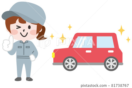 二頭_閃閃發光的汽車和工人 二頭_閃閃發光的汽車和工人 81738767