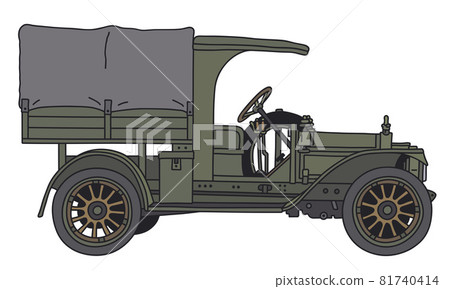 The vintage military truck 81740414