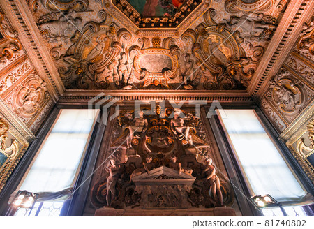 interiors of the doge's palace, Venice, Italy 81740802