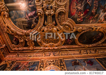 interiors of the doge's palace, Venice, Italy 81740817