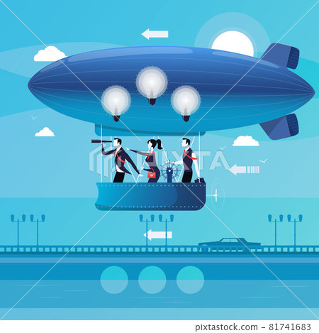 Vector illustration of business people having new ideas, flat style 81741683