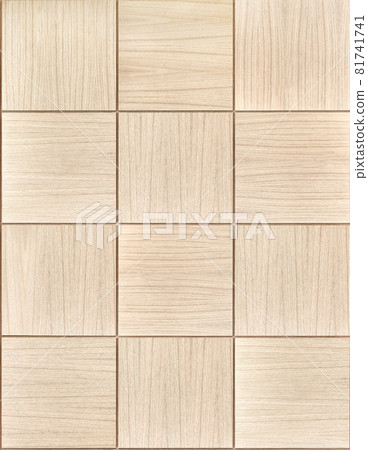 Wooden wall panel of oak veneered MDF with chess pattern 81741741