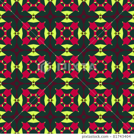 Illustration of green and pink toned geometric seamless pattern Illustration of green and pink toned geometric seamless pattern 81743404