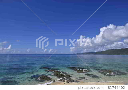 Amami Oshima coast and summer clouds Amami Oshima coast and summer clouds 81744402