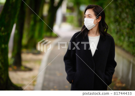 A woman in a coat 81744433