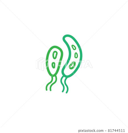 Bacterial Probiotic icon vector flat design Bacterial Probiotic icon vector flat design 81744511