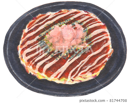 手繪食物飲料菜單大阪燒 81744708