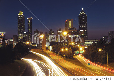 Evening view of downtown Atlanta, Georgia, USA Evening view of downtown Atlanta, Georgia, USA 81745151