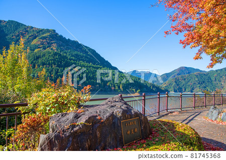 神奈湖下久保水壩 秋景 紅葉季節 81745368