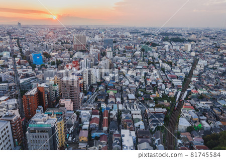 Buildings and residential area from Sangenjaya Tokyu Setagaya Line Setagaya-ku, Tokyo 81745584