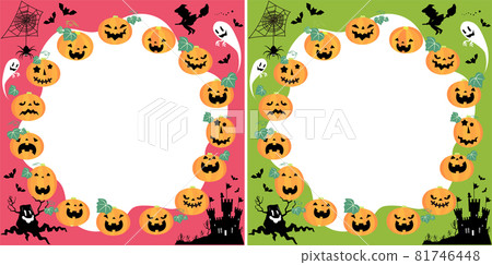 Halloween motif frame Halloween motif frame 81746448