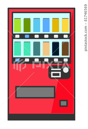 Juice drink vending machine illustration 81746569