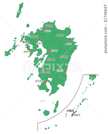 map of japan, prefectural lands, geography - Stock Illustration ...