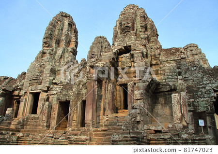 Cambodia Siem Reap World Heritage Site Angkor Thom Central Ruin Bayon Corridor Gate 81747023