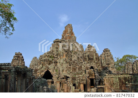 Cambodia Siem Reap World Heritage Site Angkor Thom Central Temple of Bayon 81747032
