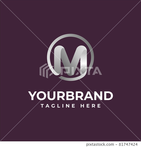 Letter M logo. Modern design with alphabet vector. 81747424