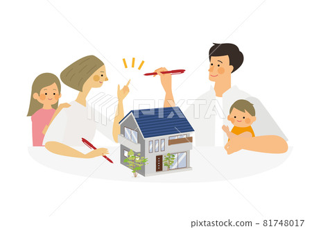 計劃生育自己家的矢量圖 81748017