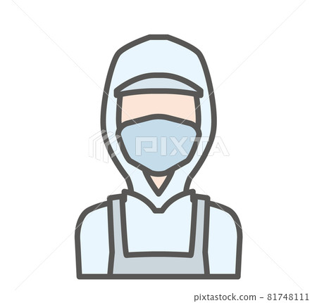 Food manufacturing person icon 81748111