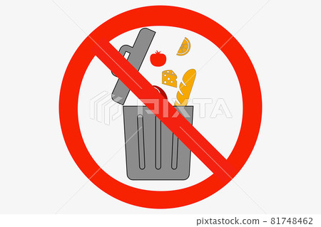 Food waste prohibition mark 81748462