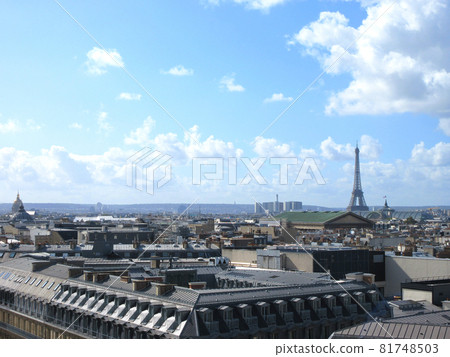 View from the rooftop of Galeries Lafayette in Paris View from the rooftop of Galeries Lafayette in Paris 81748503