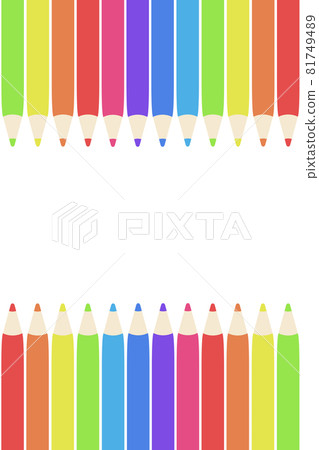 Colored pencil frame, rectangular, vertical 81749489