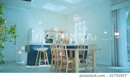 Interior and technology smart home 81750957