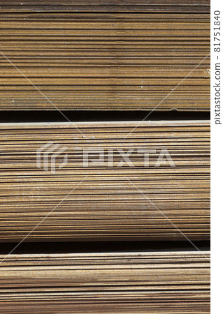 Sheet metal is in bundles in the warehouse Sheet metal is in bundles in the warehouse 81751840