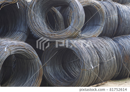 Thin metal reinforcement with corrugation wound into bays at the metal products warehouse Thin metal reinforcement with corrugation wound into bays at the metal products warehouse 81752614