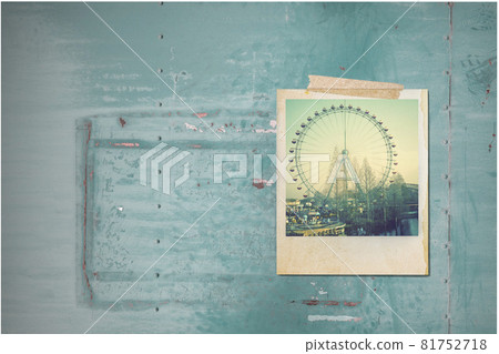 Polaroid photos taped to the wall 81752718