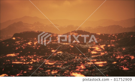 lava fields and hills at active volcano lava fields and hills at active volcano 81752909