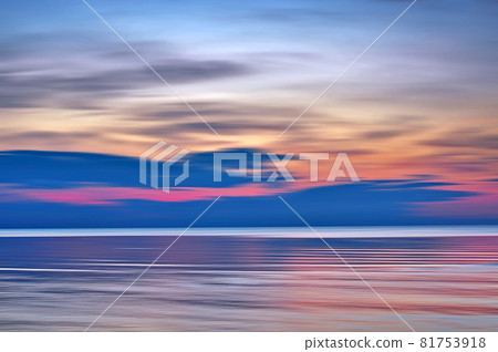 Sunset on Baltic sea beach, Jurmala Latvia 81753918