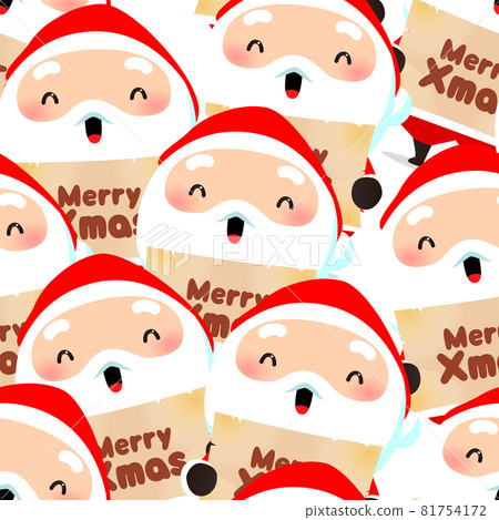 Christmas themed seamless pattern background of Santa Claus | Vector Christmas themed seamless pattern background of Santa Claus | Vector 81754172