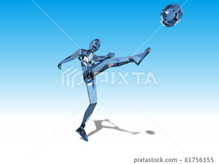 Diamond image Person kicking a soccer ball C Vector horizontal Diamond image Person kicking a soccer ball C Vector horizontal 81756355