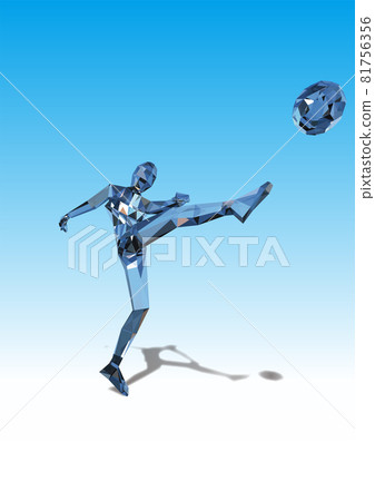 Diamond image Person kicking a soccer ball C Vector vertical Diamond image Person kicking a soccer ball C Vector vertical 81756356