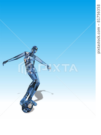 Diamond image Person B kicking a soccer ball Vector vertical Diamond image Person B kicking a soccer ball Vector vertical 81756358