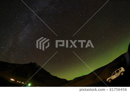 Iceland, the starry sky and the Milky Way, the light of the aurora, the vast nature Iceland, the starry sky and the Milky Way, the light of the aurora, the vast nature 81756456