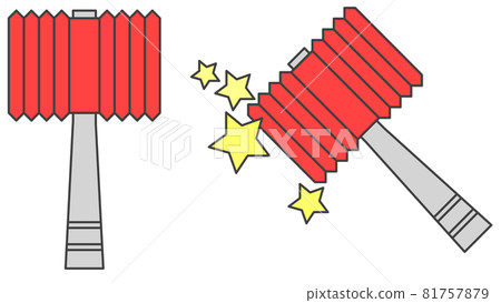 兒童皮克皮克錘玩具插畫 兒童皮克皮克錘玩具插畫 81757879