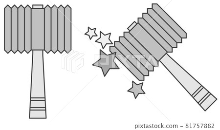 兒童皮克皮克錘玩具插畫 兒童皮克皮克錘玩具插畫 81757882