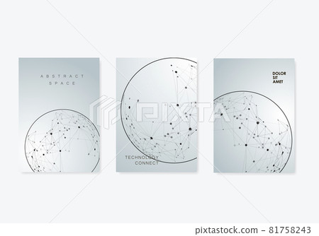 Magazine science. Vector poster polygon page. Network, modern mesh tech circles line. Layout technology. Geometric template digital dot Magazine science. Vector poster polygon page. Network, modern mesh tech circles line. Layout technology. Geometric template digital dot 81758243