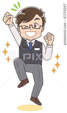 Male clerk at an electronics store or home appliance retailer 81759267