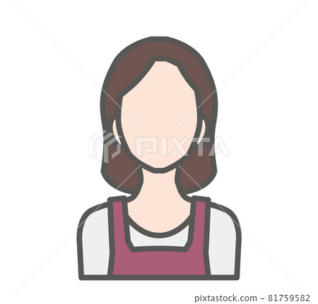 Cafe clerk character icon Cafe clerk character icon 81759582