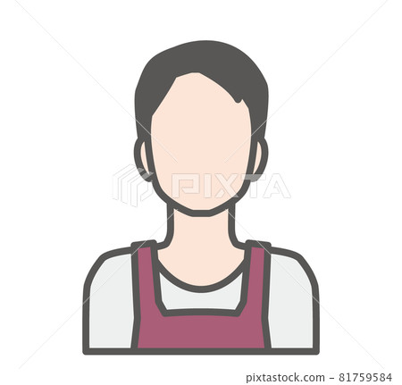 Cafe clerk character icon Cafe clerk character icon 81759584