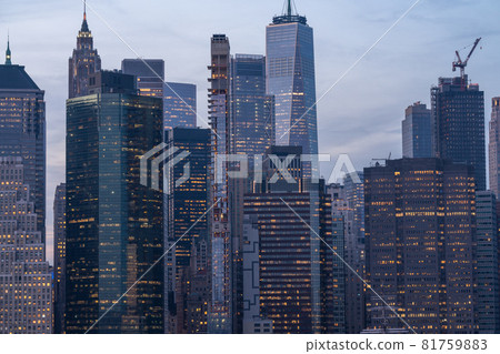 <<New York>> Night view of Manhattan, Brooklyn Heights Promenade <<New York>> Night view of Manhattan, Brooklyn Heights Promenade 81759883