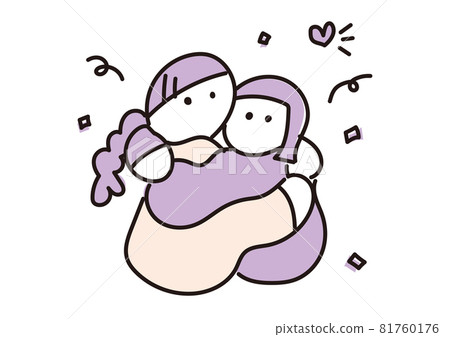 embrace, hug, hugging - Stock Illustration [81760176] - PIXTA