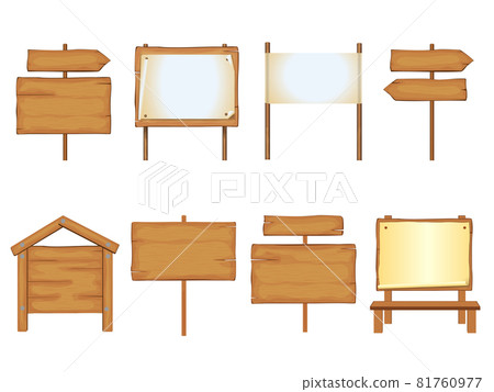 Wooden Signboards Set Wooden Signboards Set 81760977