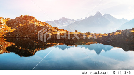 Picturesque panorama of Chesery lake Picturesque panorama of Chesery lake 81761386