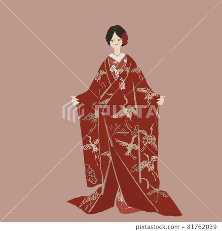 Irouchikake、打掛的女人(新娘)、日本頭髮、和服、日式服裝、婚姻、婚禮、西式頭髮、桃色背景 Irouchikake、打掛的女人(新娘)、日本頭髮、和服、日式服裝、婚姻、婚禮、西式頭髮、桃色背景 81762039