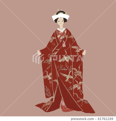 彩色內掛、內掛的女人(新娘)、日本頭髮、和服、日式服裝、婚姻、婚禮、角落隱藏、桃色背景 彩色內掛、內掛的女人(新娘)、日本頭髮、和服、日式服裝、婚姻、婚禮、角落隱藏、桃色背景 81762289